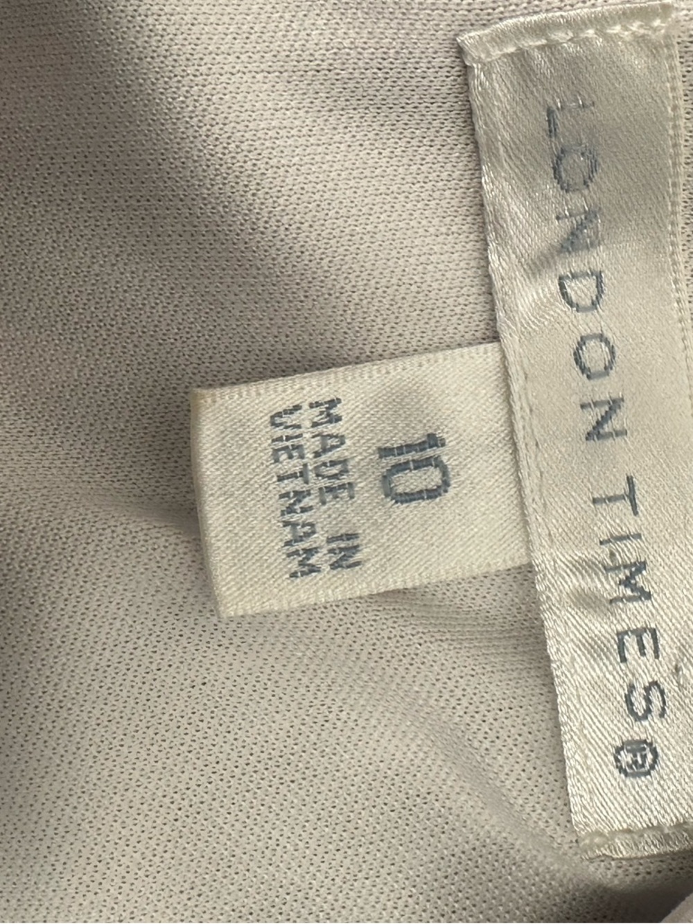 London Times Blue Multi-Print V-Neck Sheath Dress - Picture 4 of 5